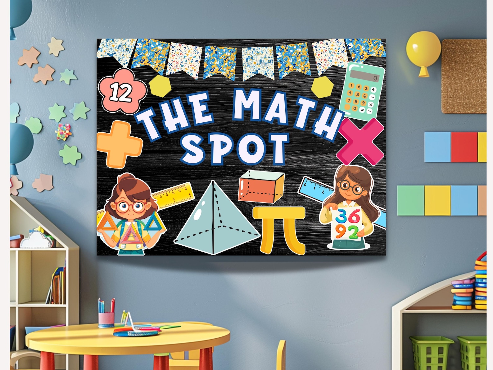 Printable Math Bulletin Board Kit for Classroom Math Spot Decor for ...
