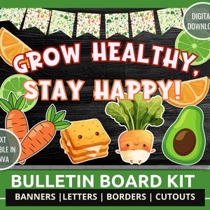 Nutrition Month Bulletin Board Lunch Room Bulletin Board Kit Nutrition School Nurse Decor Cafeteria Wall Decor Door Decor Kit for Nurses