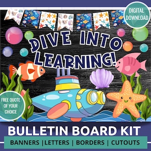 Classroom Bulletin Board Aquatic Theme Decor Set Back to School Bulletin Boards Classroom Decor Kindergarten Bulletin Board Design