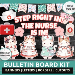 School Nurse Bulletin Board Kit Classroom Health Decor School Health Office Decor Nurse Appreciation Board Printable Classroom Display Kit