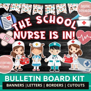 School Nurse Is In Bulletin Board Classroom Health Decor School Health Office Decor Nurse Appreciation Board Printable Classroom Display