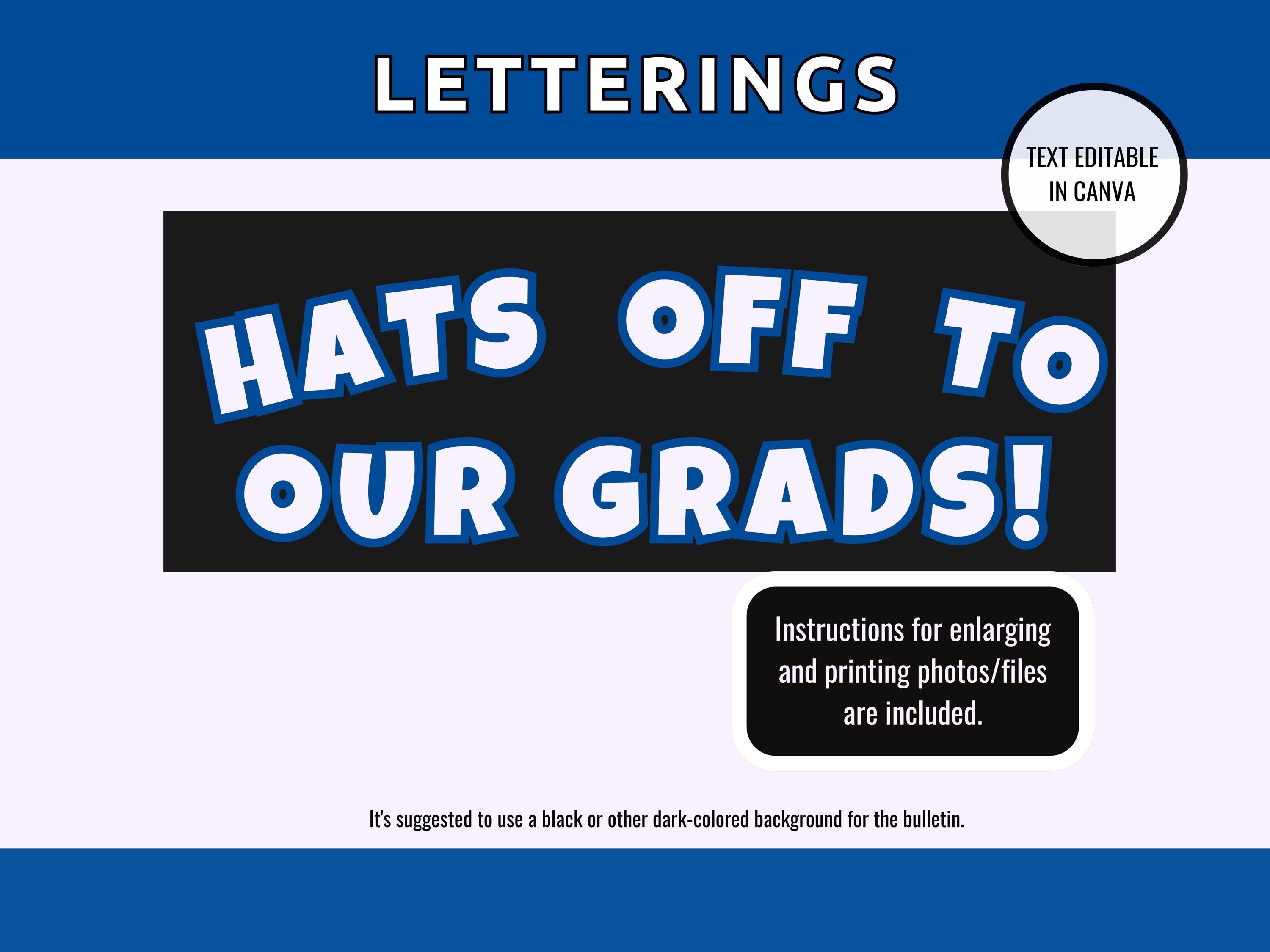 Graduation Bulletin Board Hats off to Our Grads Bulletin Board Kit ...