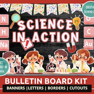Science Bulletin Board Kit Classroom Bulletin Board Science Theme Decor Set Back to School Bulletin Boards Classroom Decor Kindergarten