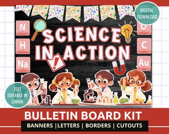 Wetenschap prikbord kit klaslokaal prikbord wetenschap thema decor set terug naar school prikborden klaslokaal decor kleuterschool