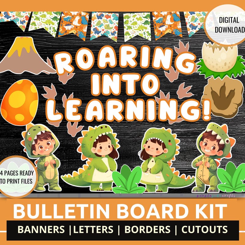 Dinosaur Bulletin Board - Etsy