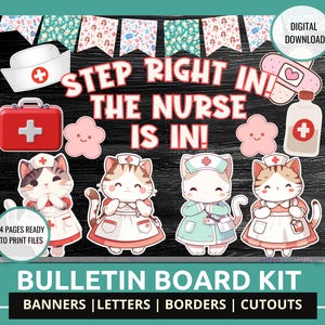 School Nurse Bulletin Board Kit Classroom Health Decor School Health Office Decor Nurse Appreciation Board Printable Classroom Decor Kit