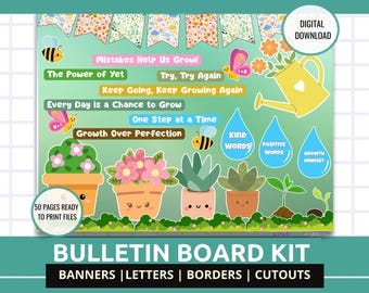 Wachstum Mindset Klassenzimmer Dekor Beobachten Sie uns wachsen Bulletin Board Kit Positive Affirmation Wand ändern Sie Ihre Mindset Bulletin Board Affirmation Kit