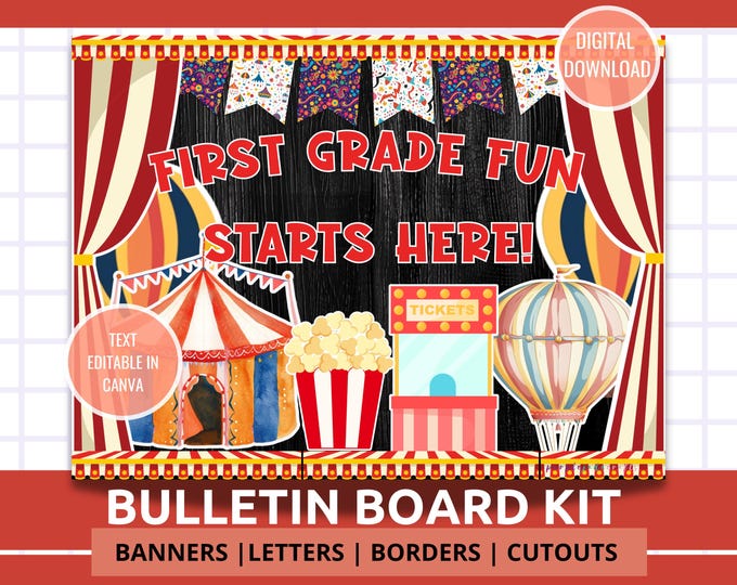 Teachers School Bulletin Board Cutouts DIY Kit "this is Where the Fun ...