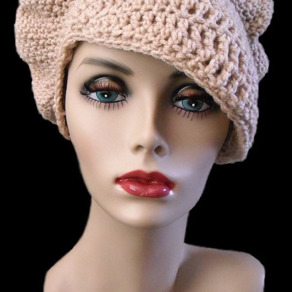 CLEARANCE Jane Austen Inspired Crocheted Hat