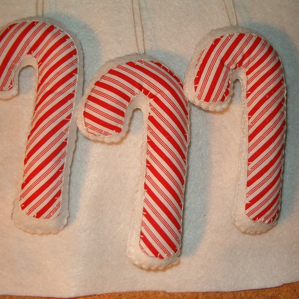 Primitive Candy Cane Ornies, OFG,AB4B