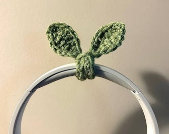 Crochet Headphone Leaf Sprout | Accessory for Headphones | Crochet DIY