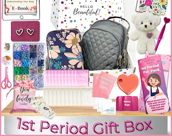 First Period Kit Gift Box for Teens and Tweens First Period Box 1st period starter kit Period Box First period kit Period Care Package