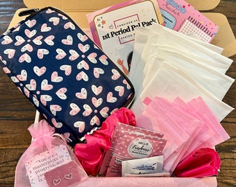 First Period Kit Gift Box for Teens and Tweens First Period Box 1st period starter kit Period Box First period kit Period Care Package