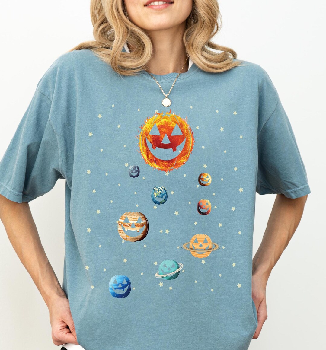 Halloween Solar System Comfort Colors® Shirt, Spooky Space Shirt ...