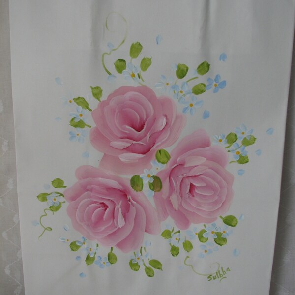 Hand Painted Roses - Etsy