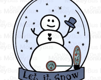 Snowman Snow Globe PNG: Christmas Shirt Design (PDF) sublimation, digital download clipart