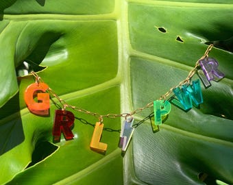 Girl Power Charm Necklace