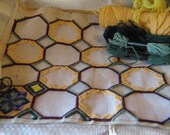 Vintage Needlepoint Partially Finished Pillow Cover
