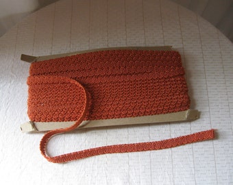 Vintage Pumpkin Upholstery Trim - Sold by the Yard