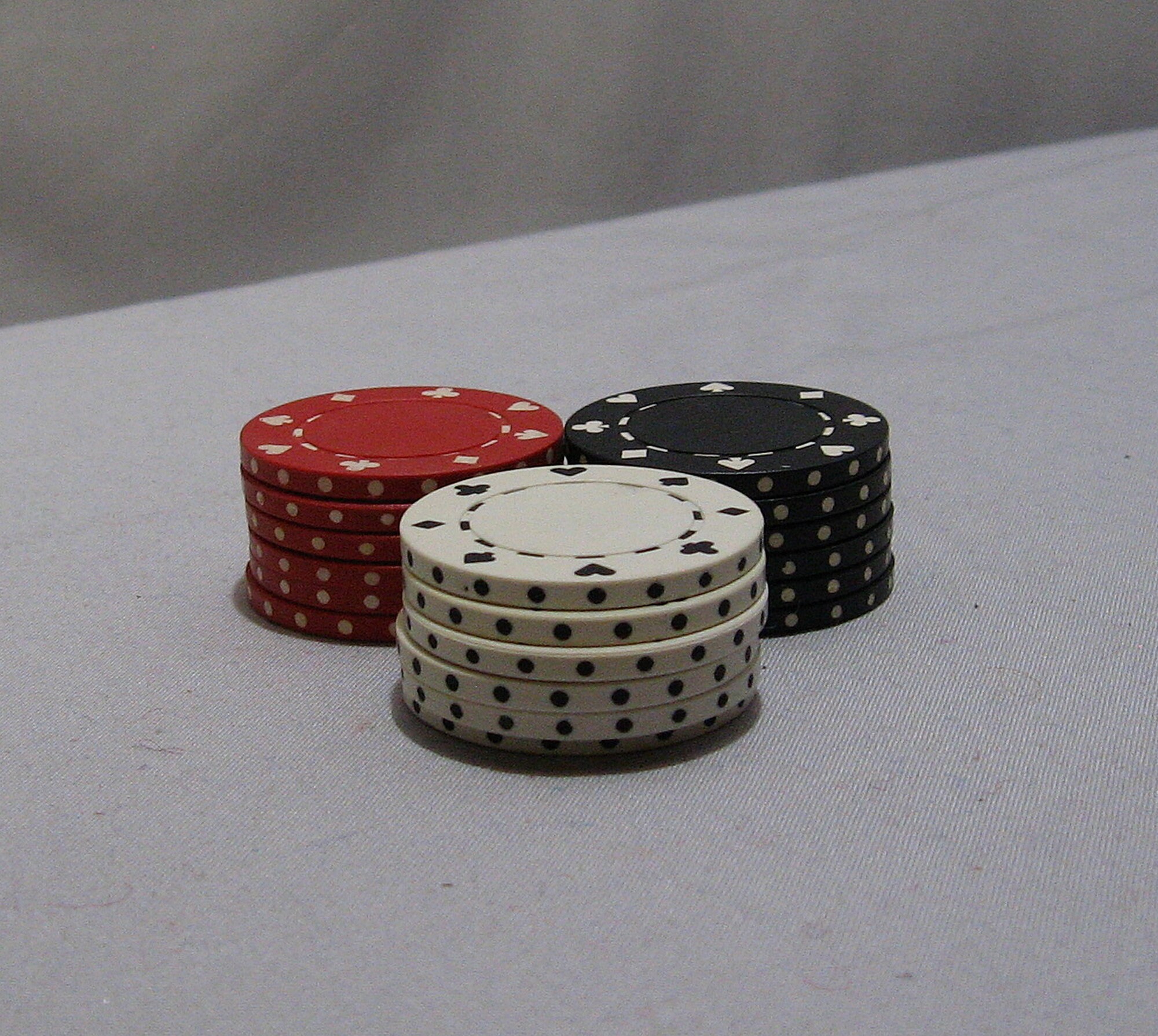 Red White and Black Plastic Poker Chips Sold Individually Etsy