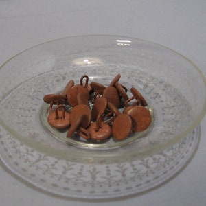 Vintage Brown Cushion Upholstery Buttons