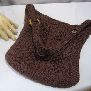 1970's Vintage Brown Knitted Pocketbook