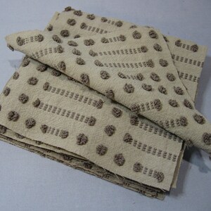 Vintage Chenille Quilt Squares - 6 inch by 6 inch