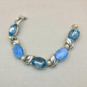 Vintage Blue Rhinestone Bracelet