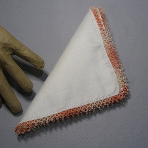 Vintage Ladies Handkerchiefs with Crocheted Edges (H48)