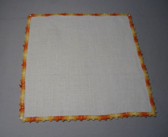 Vintage Ladies Handkerchiefs with Variegated Oran… - image 3