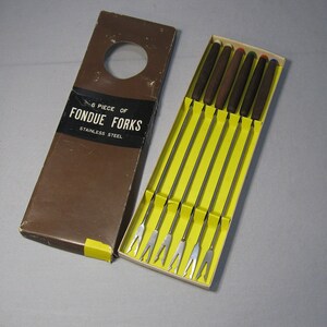 Vintage Fondue Forks Set of 6 New in Box