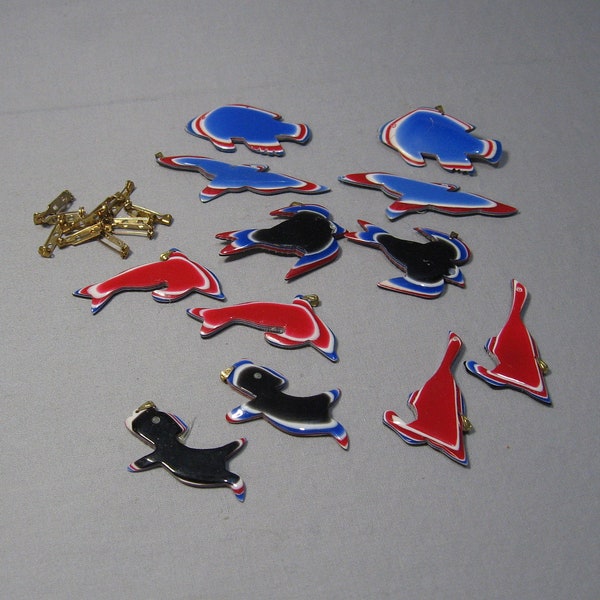 Destash Lot of Animal Pendants/Pins