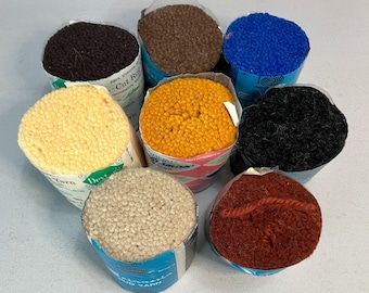 Vintage Destash Lot Latch Hook Pre-Cut Wool Yarn 1970s Pick Your Color and Amount