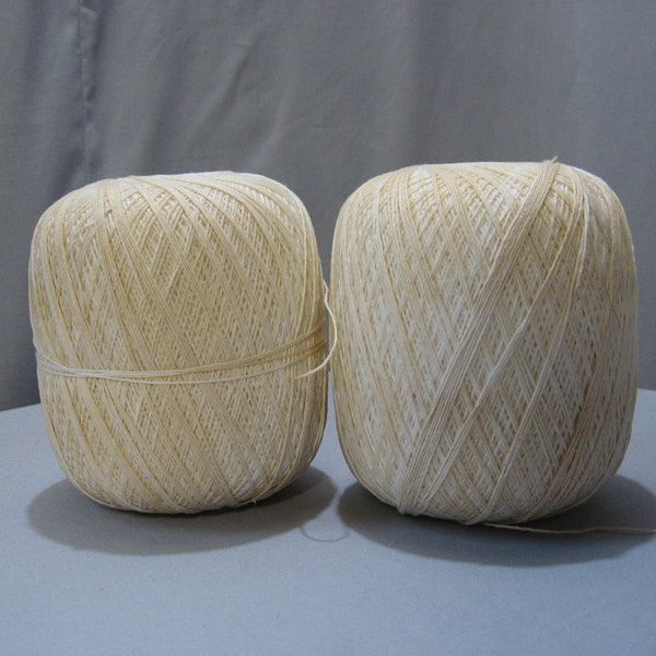 Destash  2 Balls of Off White Vintage Crochet Thread