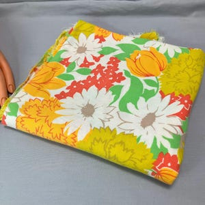 Vintage Flowered  Fabric Remnant - Unfinished Dress