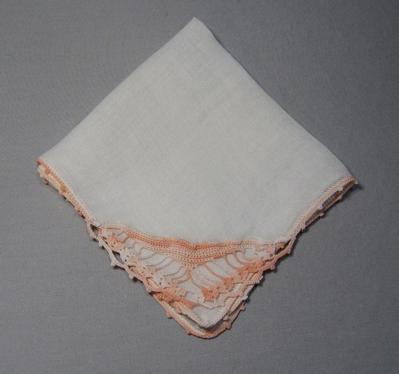 Vintage Ladies Handkerchiefs with Purple Crochete… - image 2