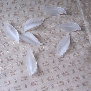 Destash Lot of Frosted Clear Leaves for Earrings/ Necklaces