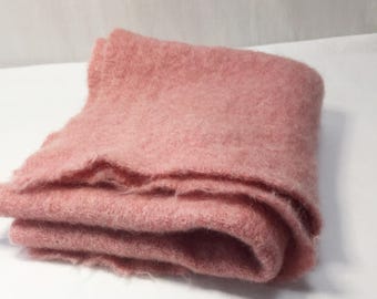 Vintage Light Salmon Wool Remnant