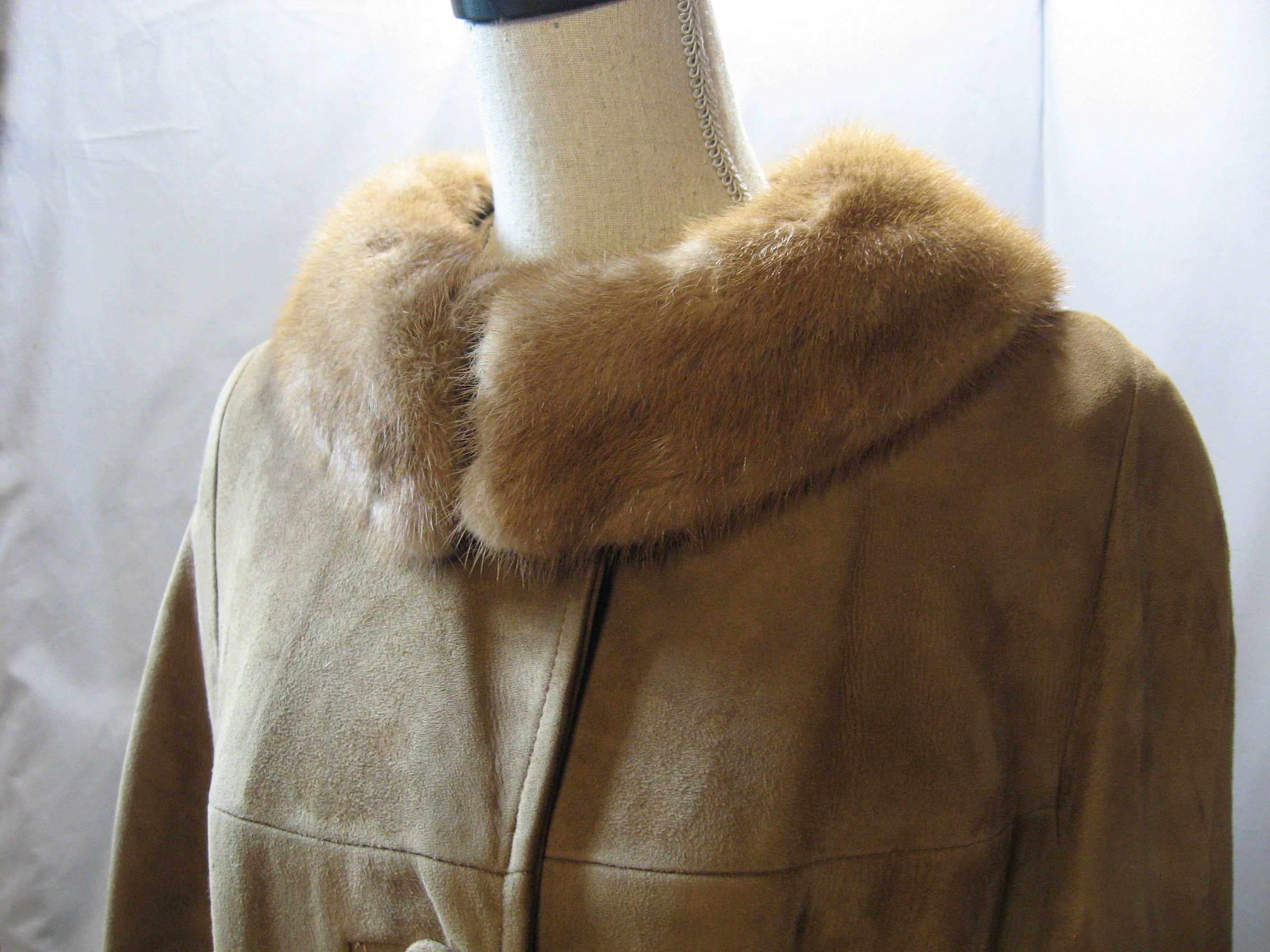 未使用 RRL 1960S VINTAGE SUEDE-TRIM COAT Vintage-1960s-Suede-Leather-