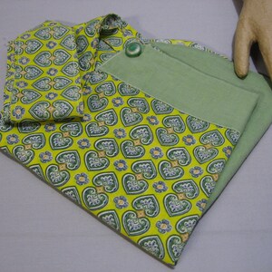 Vintage White Print Apron - 1960s