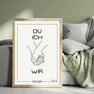 picture, illustration family, hands, digital print, wall decoration, date, couples