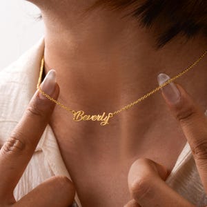 Personalized Minimalist Name Necklace,Dainty Name Charm Jewelry,Custom Name Pendant Necklace,Name Necklace,Mothers Day Gift,Gift for Her
