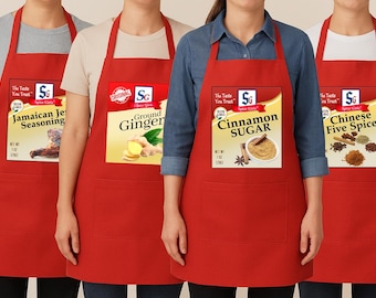 Spice Girl Aprons,Condiments Matching Apron,Halloween Group Costume,Thanksgiving Family Costume,Spice Apron Cosplay,Food Seasoning Gifts