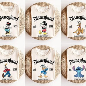 Retro Disneyland Est 1955 Shirt, Disney Group Shirt, Disney All Characters Shirt, Mickey And Friends Shirt, Disney Family Shirt, Disney Trip