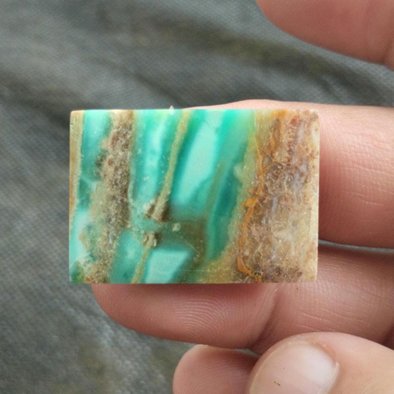 天然石グリーンアゲートアンティークコーム601 