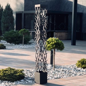 Outdoor Path Lighting, Industrial Floor Lamp,  Metal Art Lamp, Modern Light Sculpture, LED Standing Lamp, Landscape Light Decoration