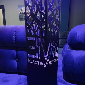 Custom LED Lamp with Logo, Personalized Color Changing Company Gift, Business Logo Sign, Unique Boss Gift, Illuminate Your Brand, Metal Lamp