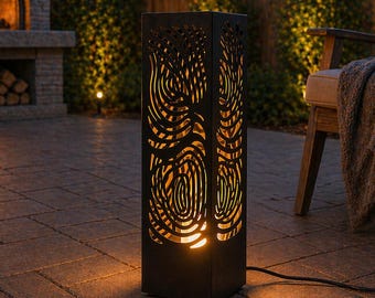 RGB led-buitenvloerlamp, moderne metalen terrasverlichting, decoratieve tuinlantaarn, waterdichte landschapsverlichting, housewarmingcadeau