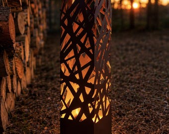 Lámpara de pie metálica con iluminación RGB, decoración para interiores y exteriores, luz para jardín y patio, regalo de inauguración de casa para él.