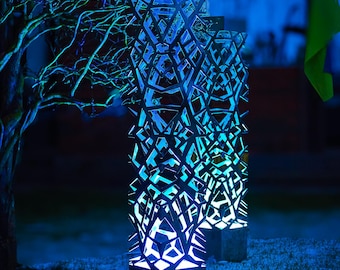 Lampe de loft moderne, Décoration extérieure, Décoration d'intérieur en métal, Lampe géométrique, Éclairage extérieur étanche, Lampes de jardin à LED, Éclairage décoratif de terrasse